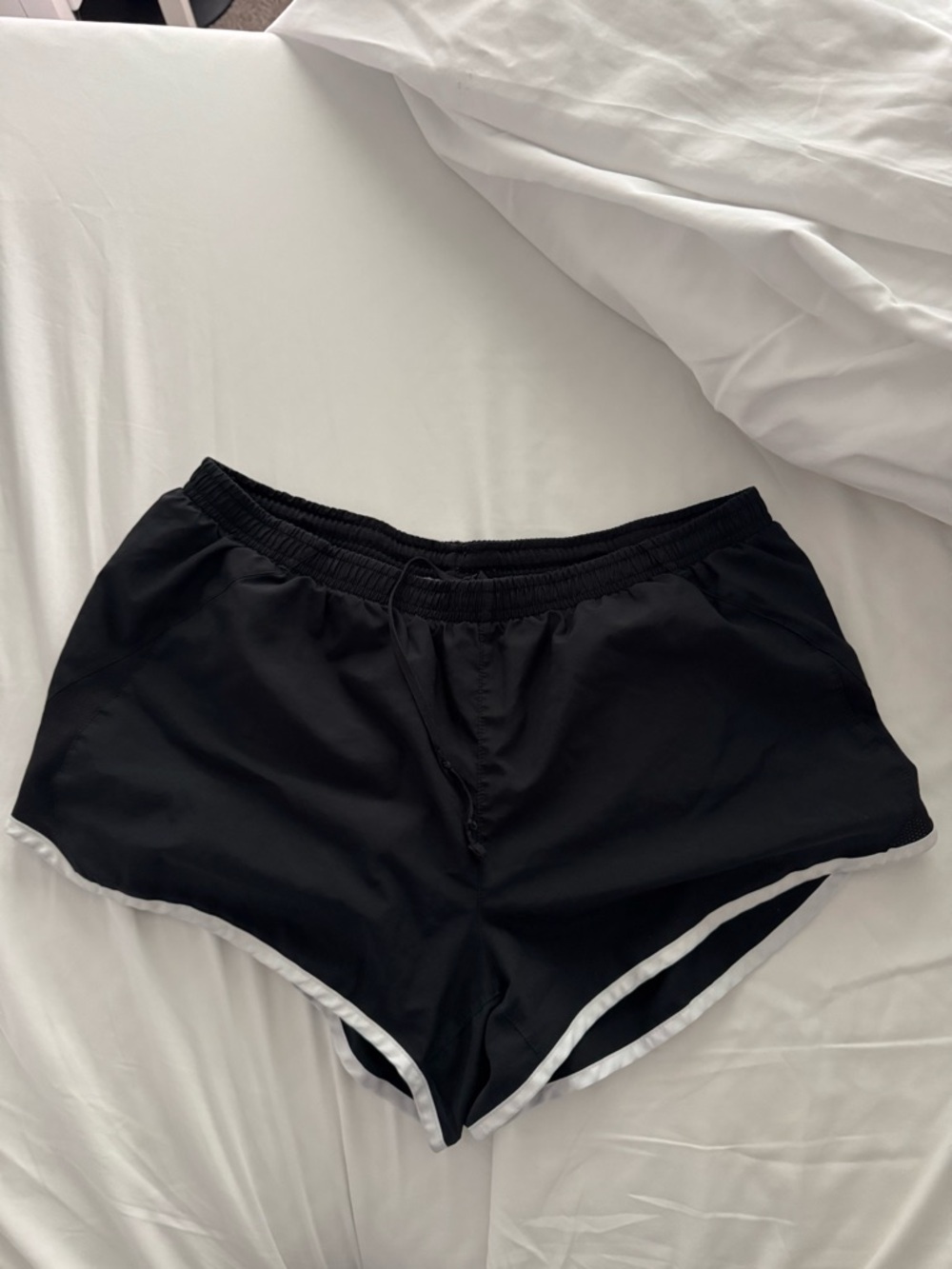 Nike Women's Black Running Shorts with White Trim